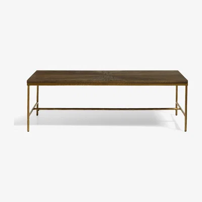 OKA OKA, Maristela Coffee Table - Watered Grey, Coffee Tables, Iron/Oak