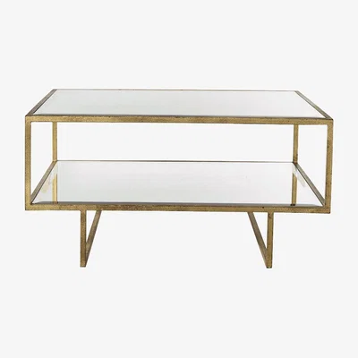 OKA OKA, Merle Coffee Table - Antiqued Glass, Coffee Tables, Glass/Oak