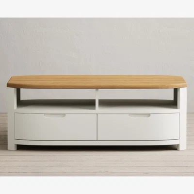 Oak&More Bradwell Oak and Chalk White Painted 4 Drawer Coffee Table