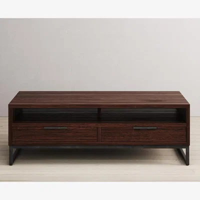 Oak&More Dakota Dark Acacia and Metal 4 Drawer Coffee Table