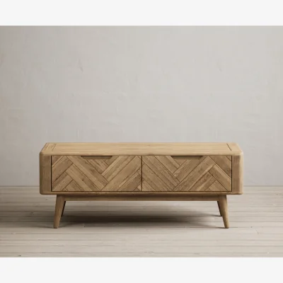 Oak&More Parven Solid Oak 4 Drawer Storage Coffee Table