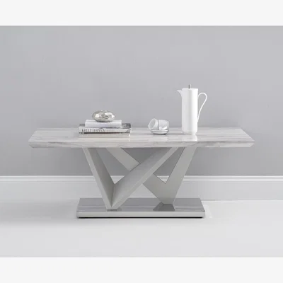 Oak&More Marcella High Gloss Grey Marble Effect Coffee Table