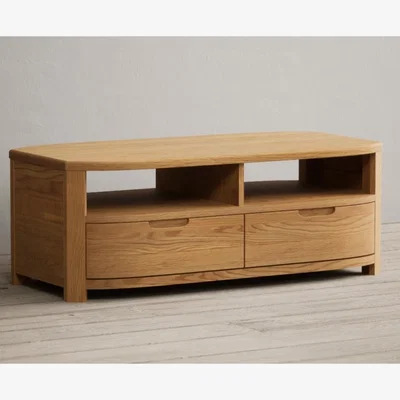 Oak&More Somerton Curved Solid Oak 4 Drawer Coffee Table