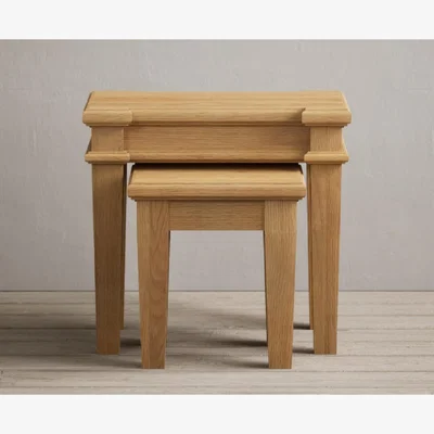 Oak&More Lawson Solid Oak Nest Of Tables