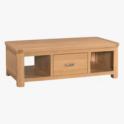 Oak&More Veneto Oak Large Coffee Table with Drawers