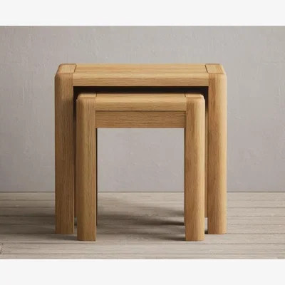 Oak&More Harper Solid Oak Nest Of Tables