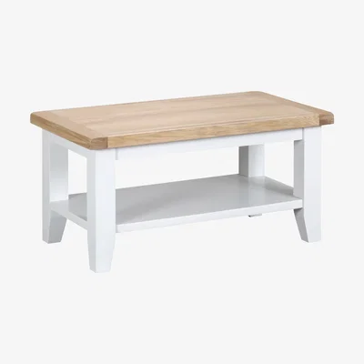 Oak&More Eden Oak and White Small Coffee Table