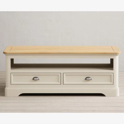 Oak&More Bridstow Oak and Cream Painted 4 Drawer Coffee Table