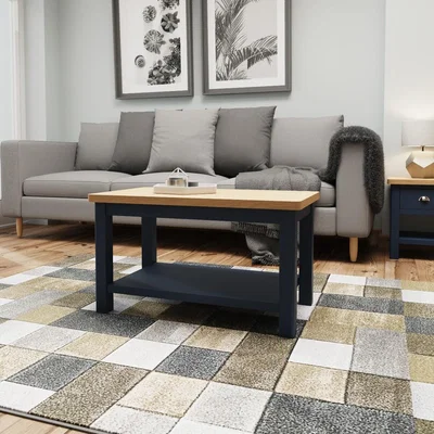 Oak&More Cole Oak and Blue Small Coffee Table