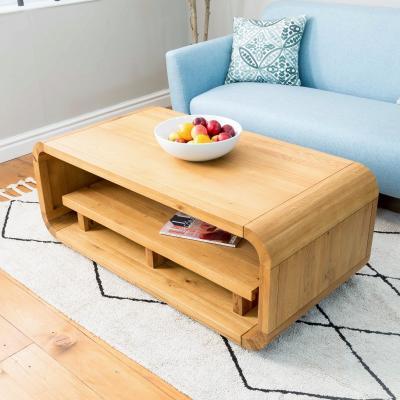 Oak&More Modern Oak Living Coffee and TV Table