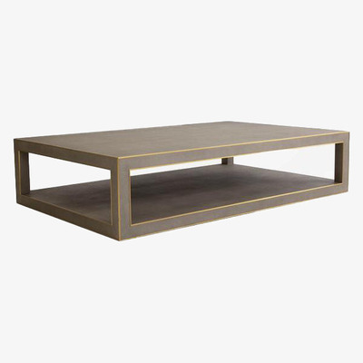 Olivia's Andrew Martin Lorenzo Brown Rectangular Coffee Table