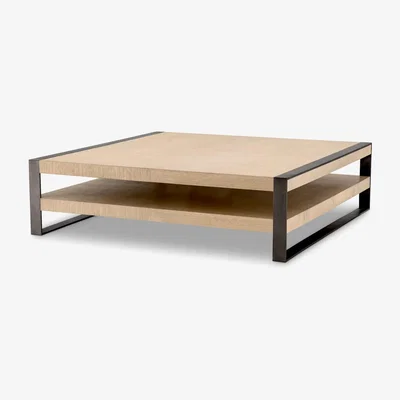 Olivia's Eichholtz Guinness Coffee Table in Natural Oak Veneer