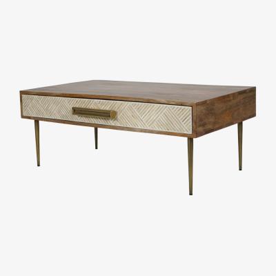 Olivia's Libra Calm Neutral Collection - Linden Bone and Mango wood Coffee Table