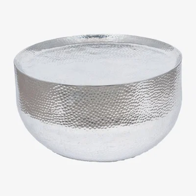 Olivia's Olivia's Mimi Small Hammered and Polished Round Table in Aluminium