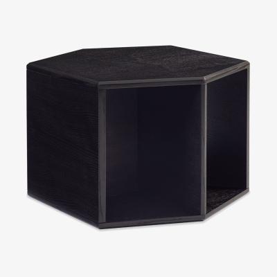 Olivia's Caracole Modern Remix Hexagon End/Coffee Table In Black