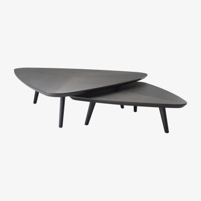 Olivia's Eichholtz Lauren Set of 2 Coffee Tables in Mocha Straight Oak Ven