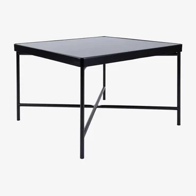 Olivia's Leitmotiv Smooth Square Coffee Table in Matt Black