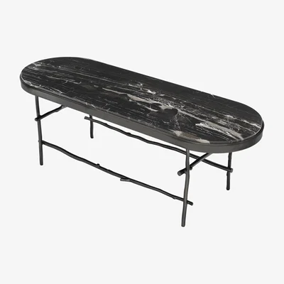 Olivia's Eichholtz Tomasso Oval Coffee Table in Bronze Finish