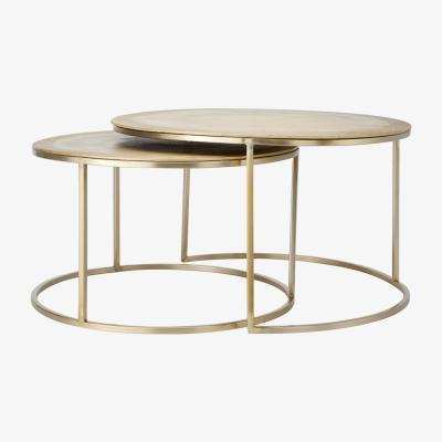 Olivia's Light & Living Talca Coffee Table Light Gold Set of 2