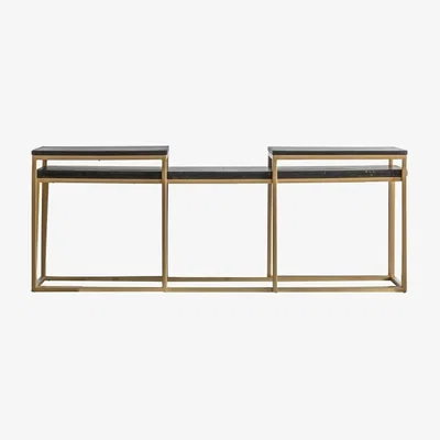 Olivia's Gallery Direct Bletchley Black Nest of Coffee Tables | Outlet