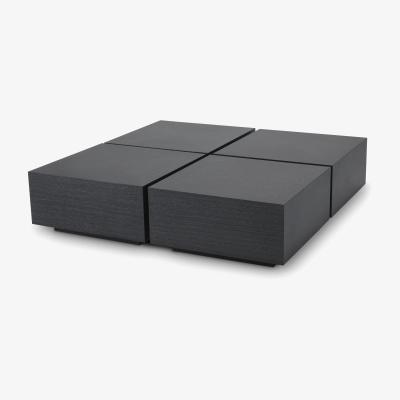 Olivia's Eichholtz Puro Set of 4 Coffee Tables in Charcoal Grey Oak Ven