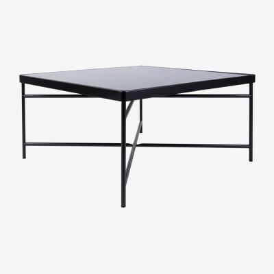 Olivia's Present Time Smooth Square Coffee Table Black
