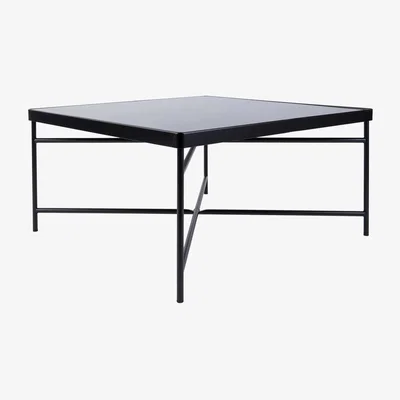 Olivia's Present Time Smooth Square Coffee Table Black