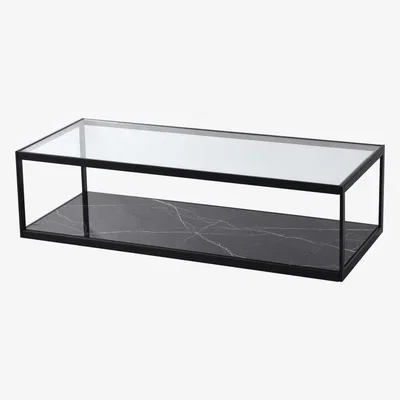 Olivia's Liang & Eimil Tamon Coffee Table Rectangular Black Marble