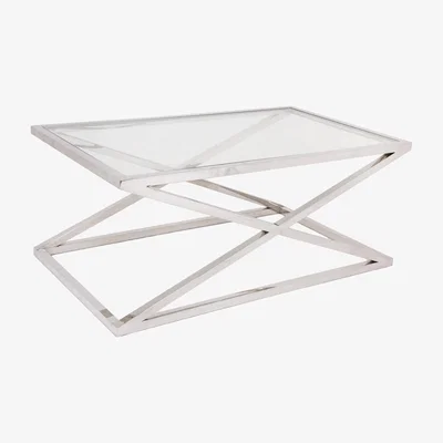 Olivia's RV Astley Nico Coffee Table In Stainless Steel