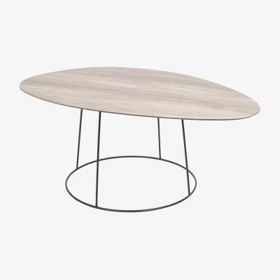Olivia's Olivia's KiKo Oak Veneer and Metal Leg Coffee Table in Monochrome