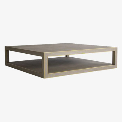 Olivia's Andrew Martin Lorenzo Brown Square Coffee Table