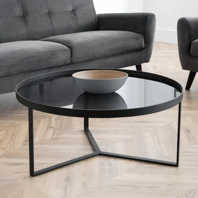 Olivia's Olivia's Lowe Coffee Table in Smoked Glass