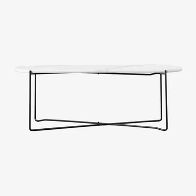 Olivia's Gallery Interiors Linford Coffee Table in White Marble