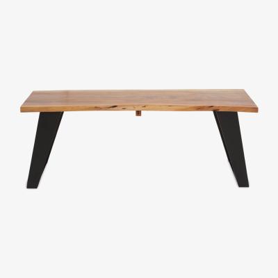 Olivia's Olivia's Soft Industrial Collection - Sura Acacia Wood & Looped Iron Base Coffee Table
