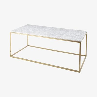 Olivia's RV Astley Alois marble coffee table in antique brass