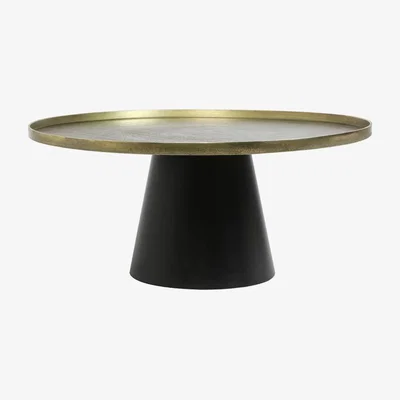 Olivia's Light & Living Popeta Bronze & Black Coffee Table - 75x35cm
