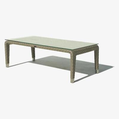 Olivia's Skyline Journey Brown Rectangular Outdoor Coffee Table