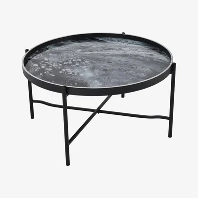 Olivia's Libra Midnight Mayfair Collection - Monochrome Swirl Coffee Table