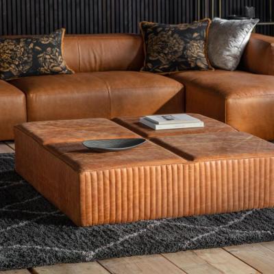 Olivia's Gallery Interiors Barham Slab Brown Coffee Table | Outlet