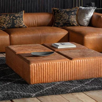 Olivia's Gallery Interiors Barham Slab Brown Coffee Table | Outlet