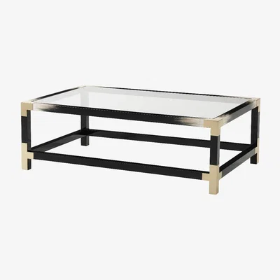 Olivia's Theodore Alexander Cutting Edge Coffee Table in Black