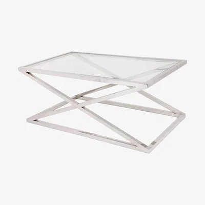 Olivia's RV Astley Nico Coffee Table In Stainless Steel