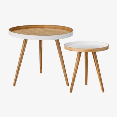 Olivia's Bloomingville Cappuccino Coffee Table in White Wood