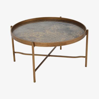 Olivia's Libra Luxurious Glamour Collection - Vienna Atlas Coffee Table in Antiqued Gold