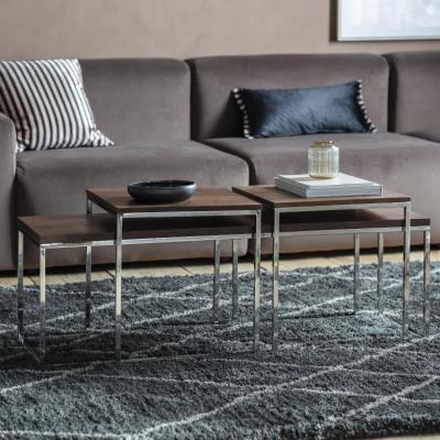 Olivia's Gallery Interiors Bletchley Walnut Nest of Coffee Table | Outlet