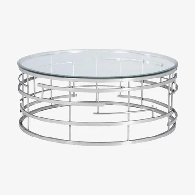 Olivia's Liang & Eimil Viena Coffee Table Polished Stainless Steel Frame