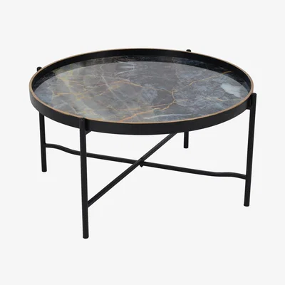 Olivia's Libra Urban Botanic Collection - Vesuvius Coffee Table in Blue & Black