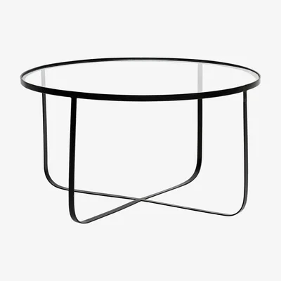 Olivia's Bloomingville Harper Glass Coffee Table in Black