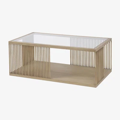 Olivia's Libra Mindi Wood Strand Coffee Table