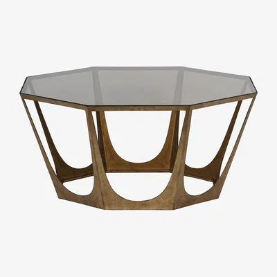 Olivia's Libra Interiors Terassa Catalan Style Champagne and Smoked Glass Coffee Table